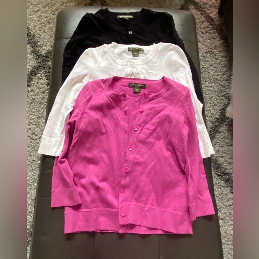 3 Eddie Bauer cardigans size PXS